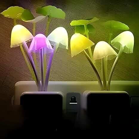 Mushroom pack2 glow in dark room Smart Sensor Auto on off light lamp Night Lamp-image-34