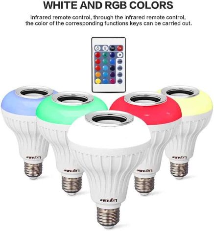 SACRO AT_811A_BLUETOOTH LIGHT BULB SMART LED MUSIC PLAY BULB WITH 24KEY REMOTE CONTROL Smart Bulb-image-38