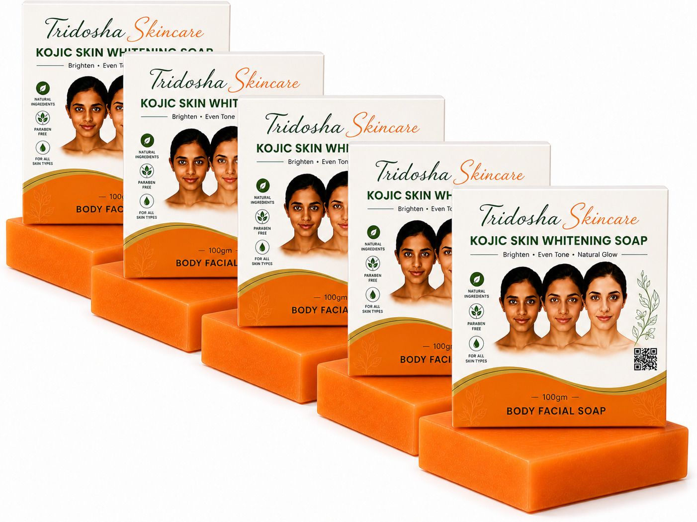 tridosha Skincare Kojic Skin Whitening Soap, Pack of 5-picture-43