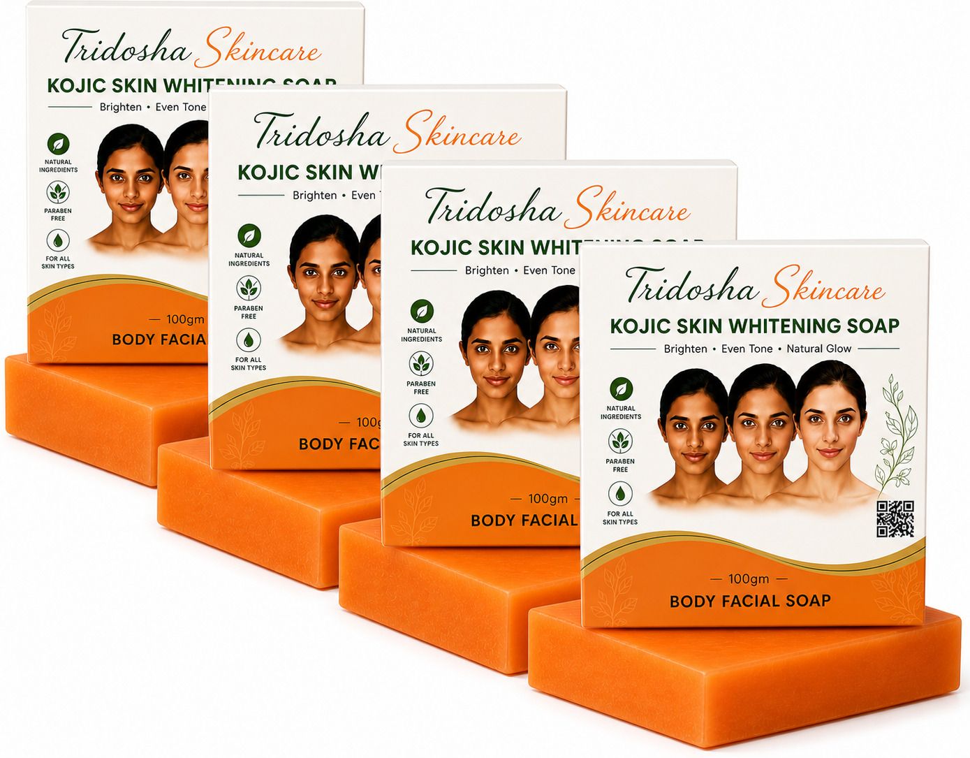 tridosha Skincare Kojic Skin Whitening Soap, Pack of 4-picture-19