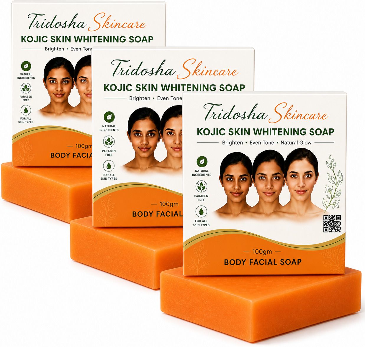 tridosha Skincare Kojic Skin Whitening Soap, Pack of 3-picture-41