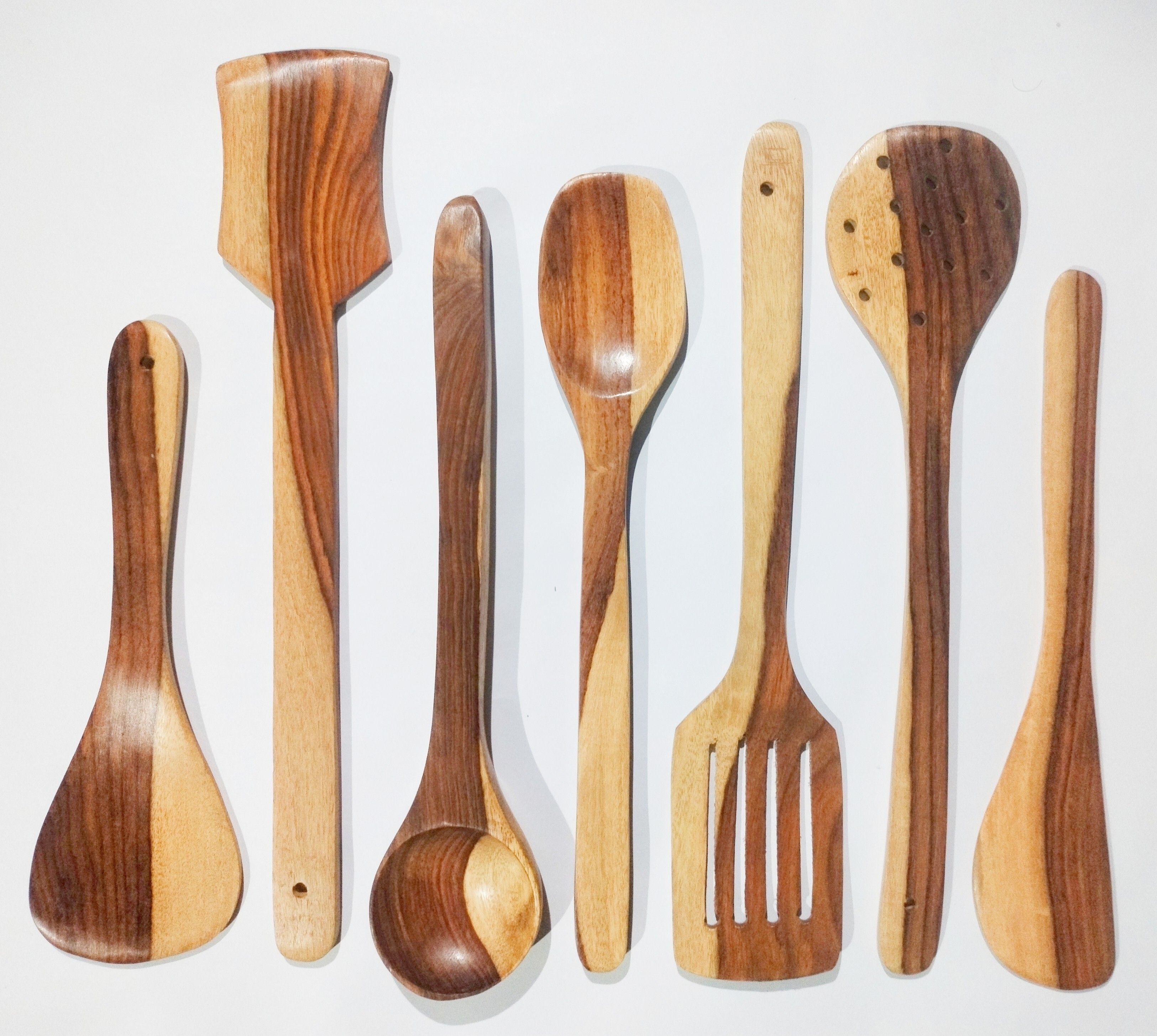 wooden spoon set of 7 Wooden Serving Spoon Set-image-43
