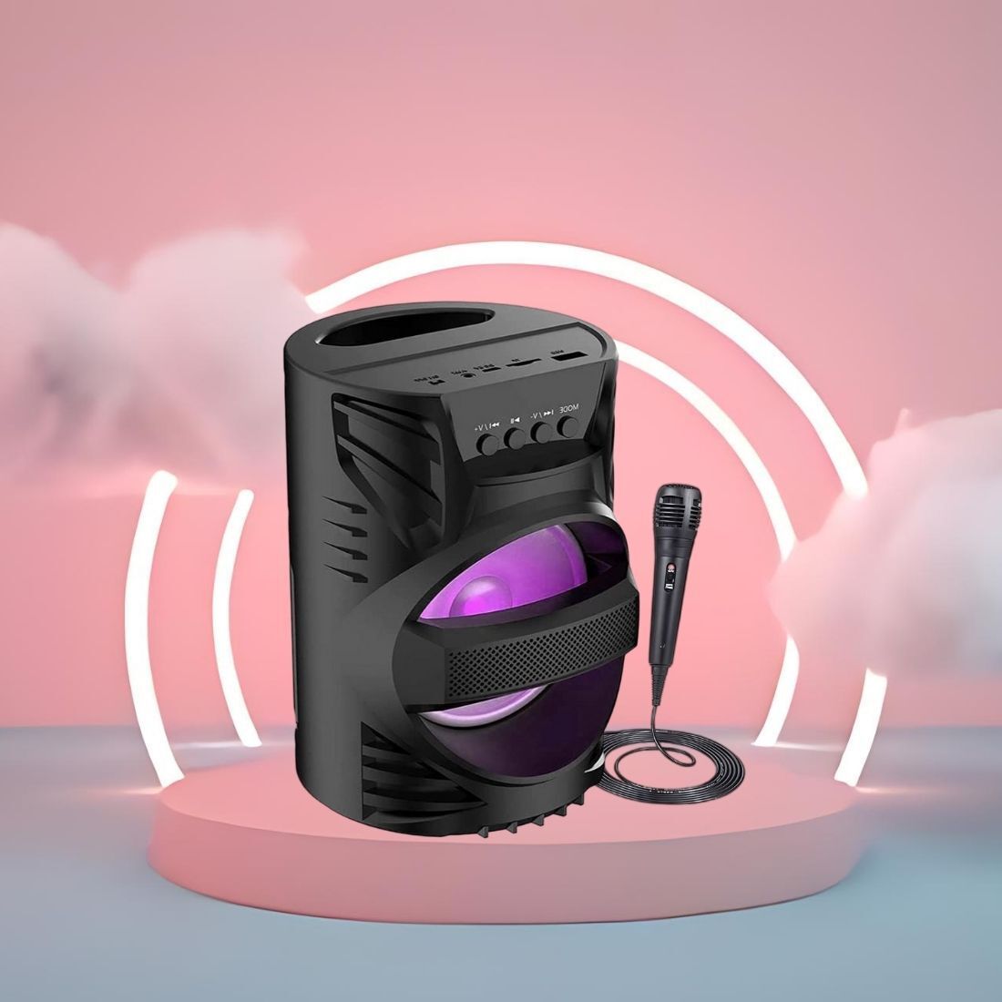 GUGGU DJ Box Speaker with FM Radio, Mic & USB Pen Drive 5W Bluetooth SpeakerXV240 5 W Bluetooth Party Speaker-picture-13