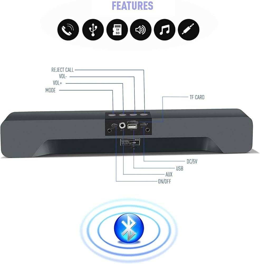 4uonly E91 speaker Wireless Bluetooth Speaker Home Audio Speaker cft27 56 W Bluetooth Party Speaker image 1