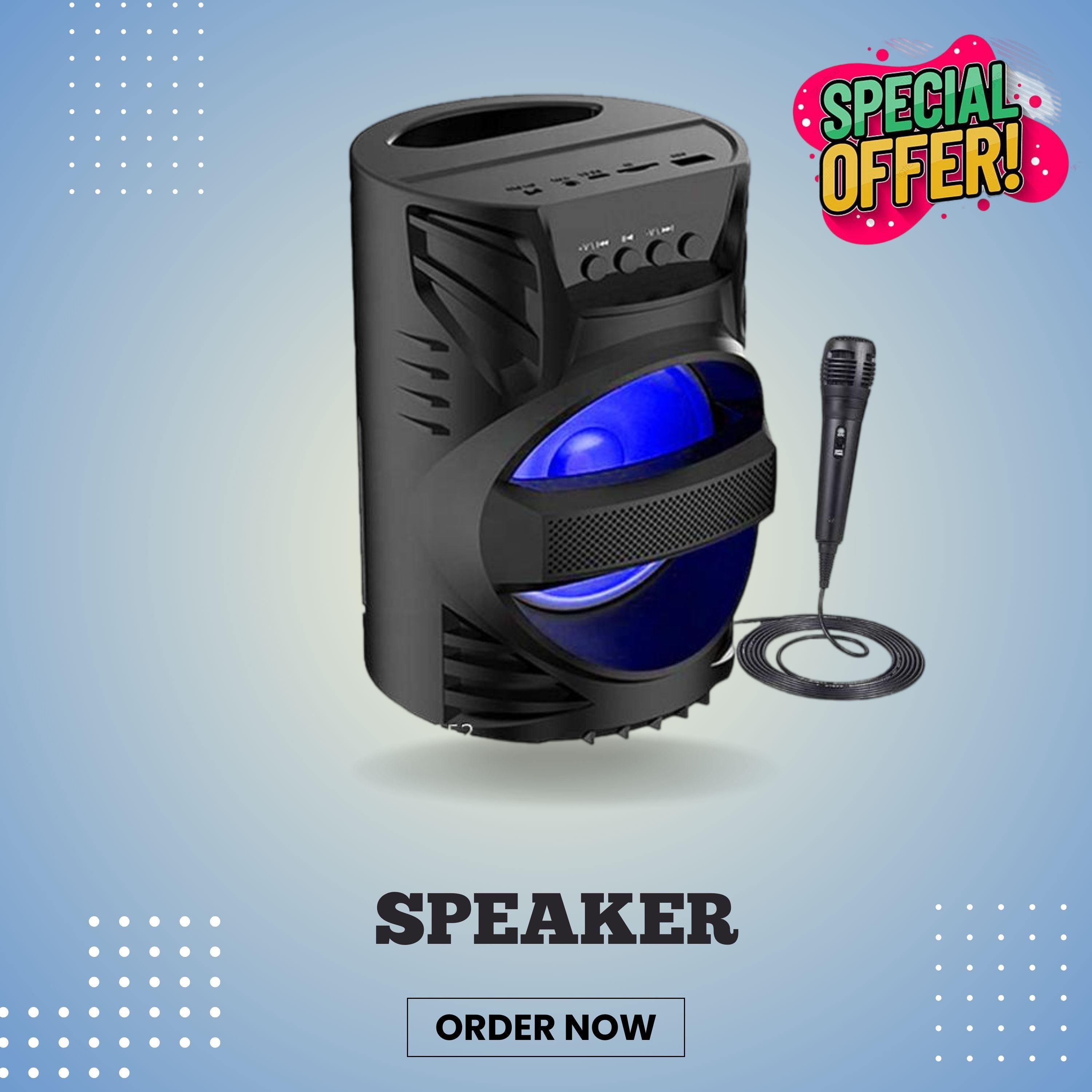 Clairbell Bluetooth Speaker with FM Radio, Mic, USB Pen Drive & RGB Ligh SpeakersGTT403 5 W Bluetooth Party Speaker-image-31
