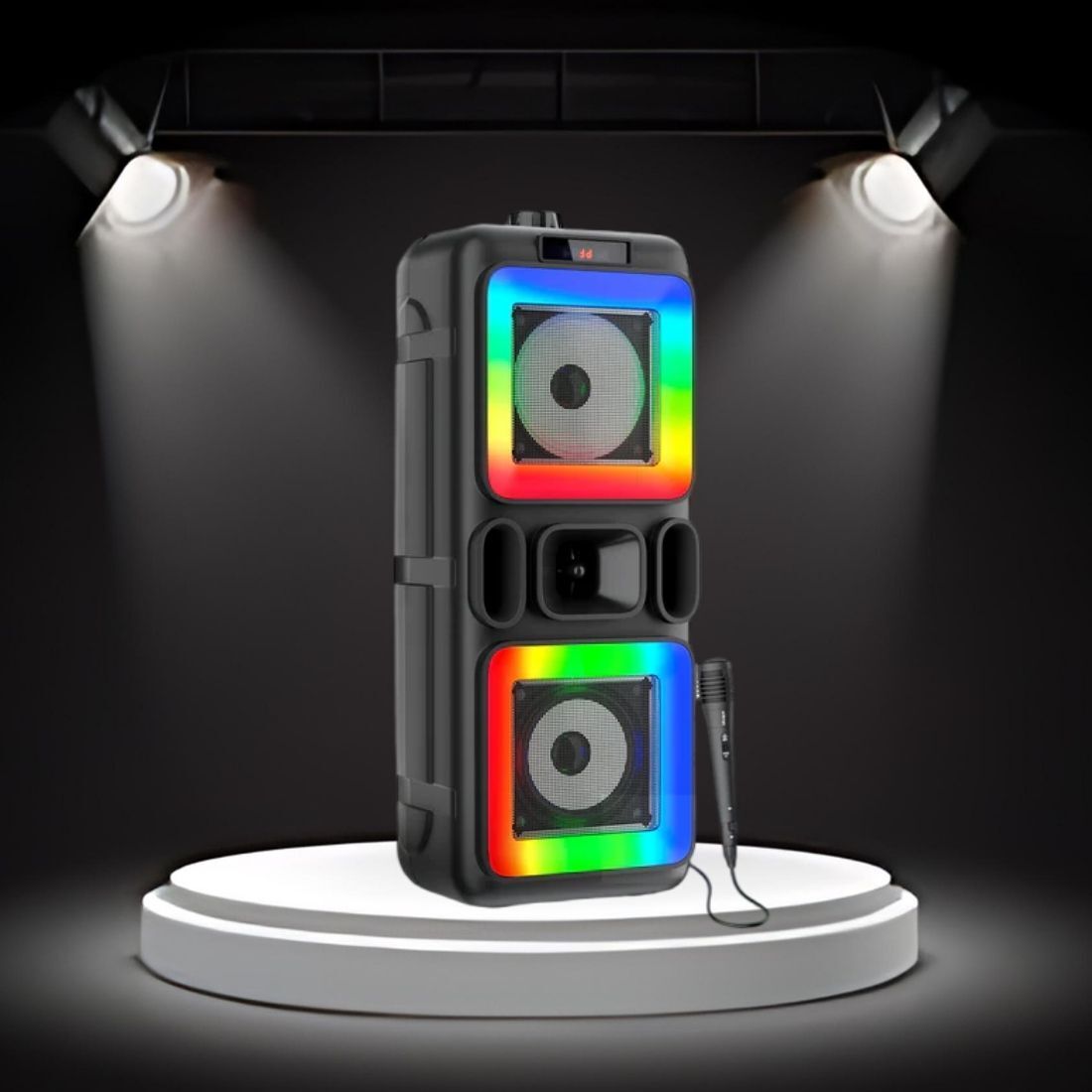 Clairbell DJ Box 40W Bluetooth Speaker with FM Radio, Mic & RGB Light Party SpeakerBN260 40 W Bluetooth Party Speaker-image-12