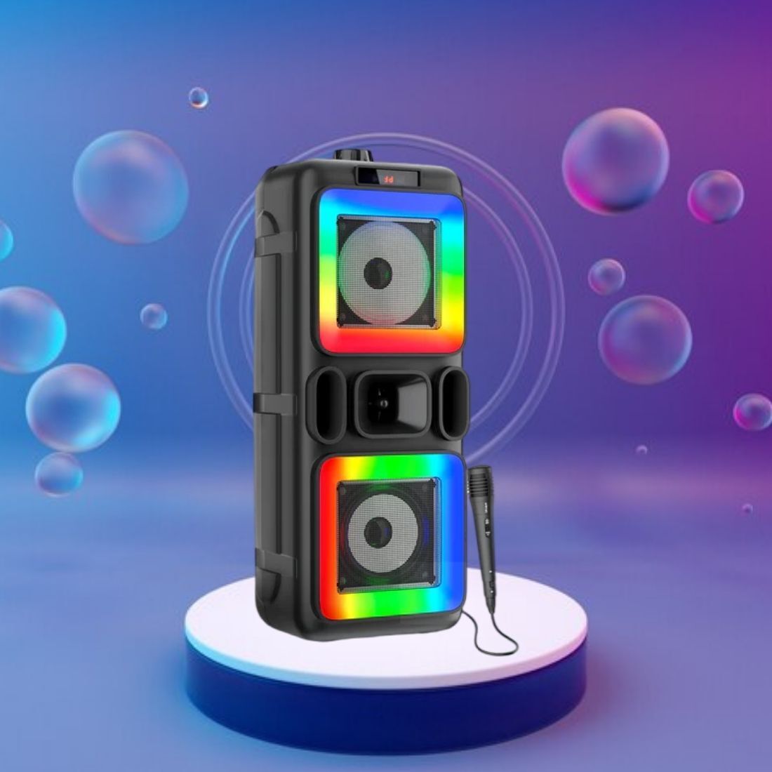 GUGGU DJ Box 40W Bluetooth Speaker with FM Radio, Mic & RGB Light Party SpeakerQA250 40 W Bluetooth Party Speaker-image-8