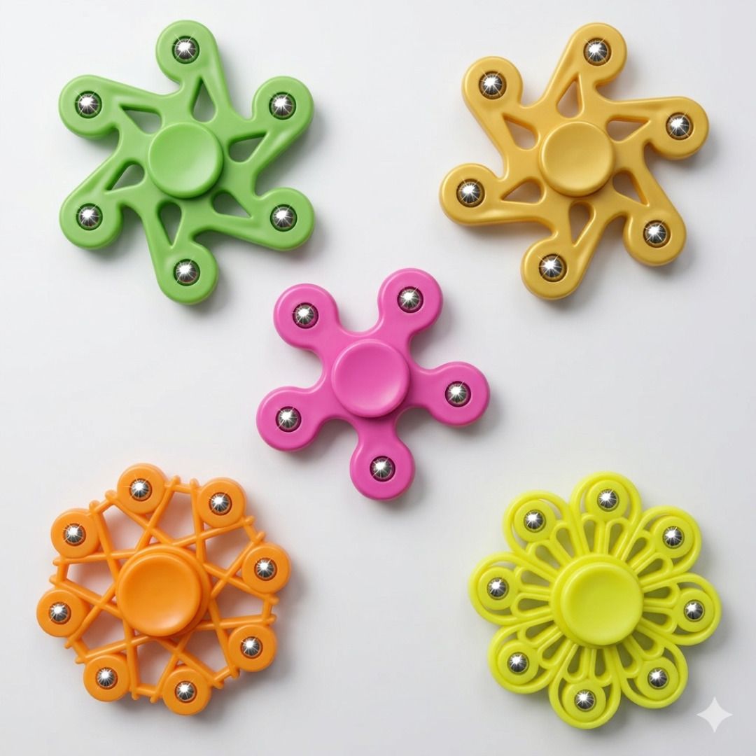 (Pack of 5) Premium Fidget Spinner Kids & Adults | High Speed Hand Spinner Toy-image-48