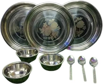 frotool Pack of 9 Steel steel dinner set Dinner Set-picture-1