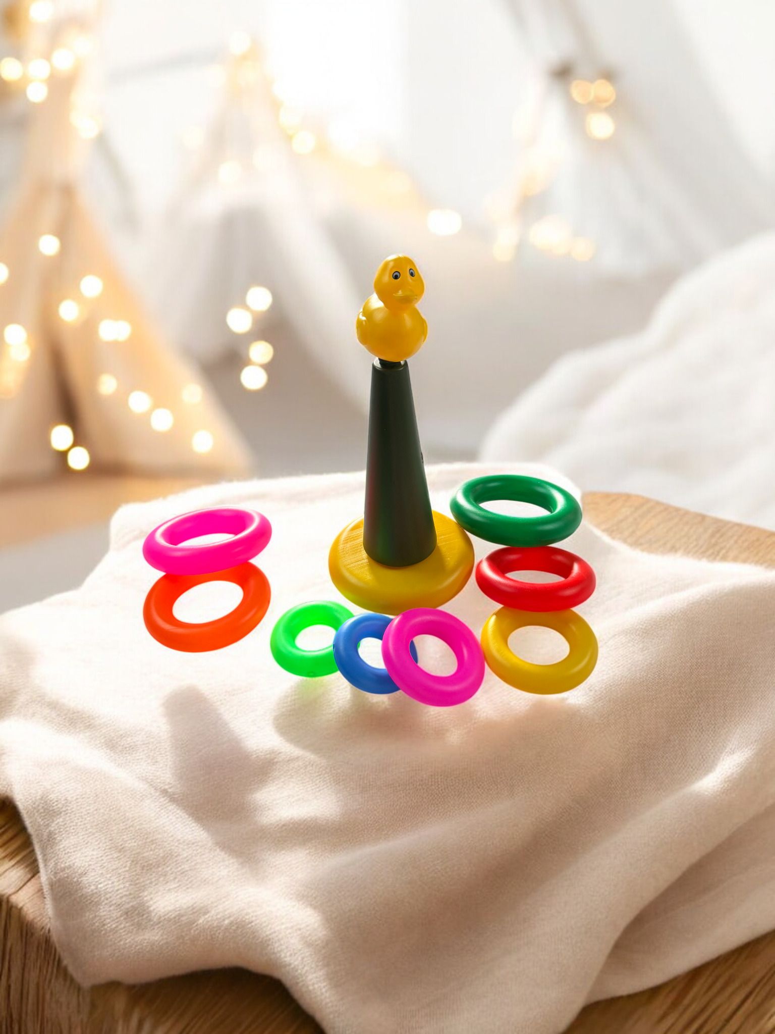ruffo Multicolor Duck Ring Toss Activity Toy Set for Kids Fun Playtime-picture-36