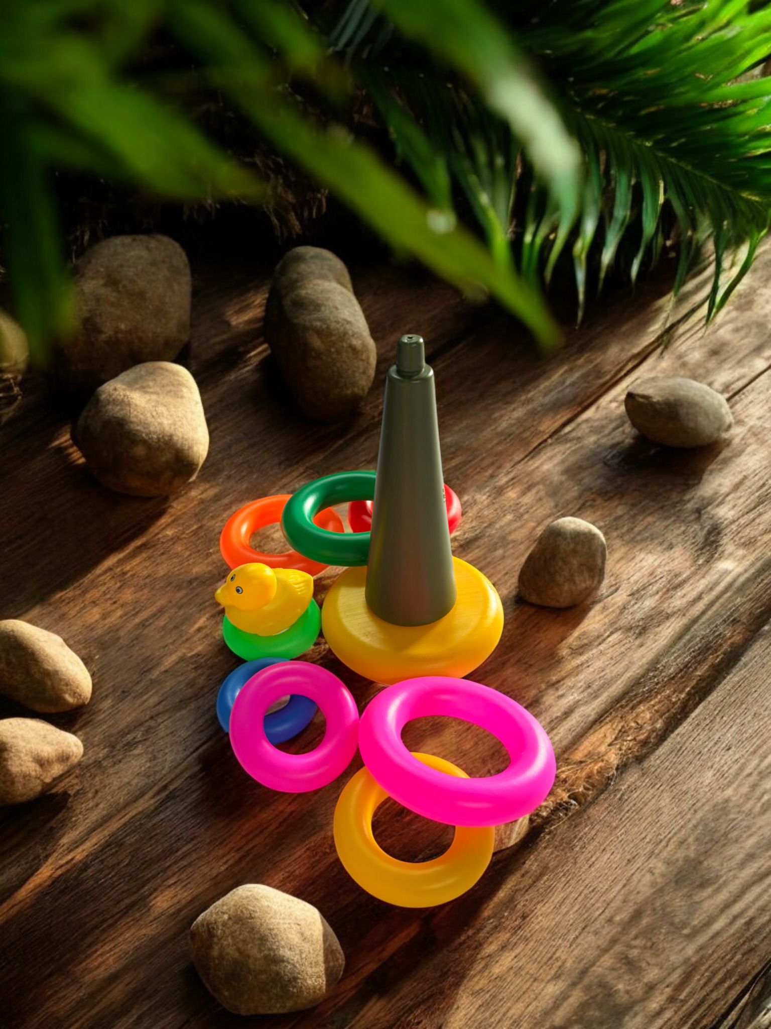 ruffo Plastic Ring Toss Duck Stand Game Toy for Kids Party Activity-picture-20