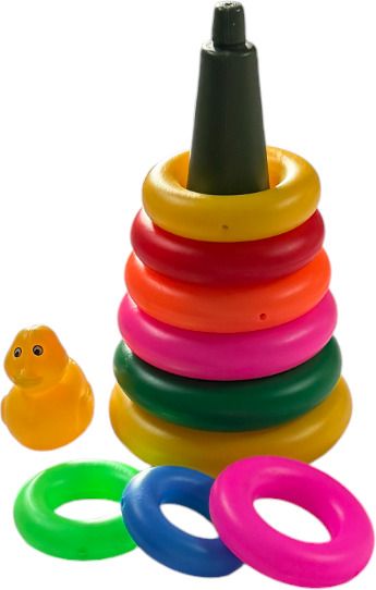 ruffo Plastic Duck Stand Ring Toss Toy Set for Children Entertainment-picture-16