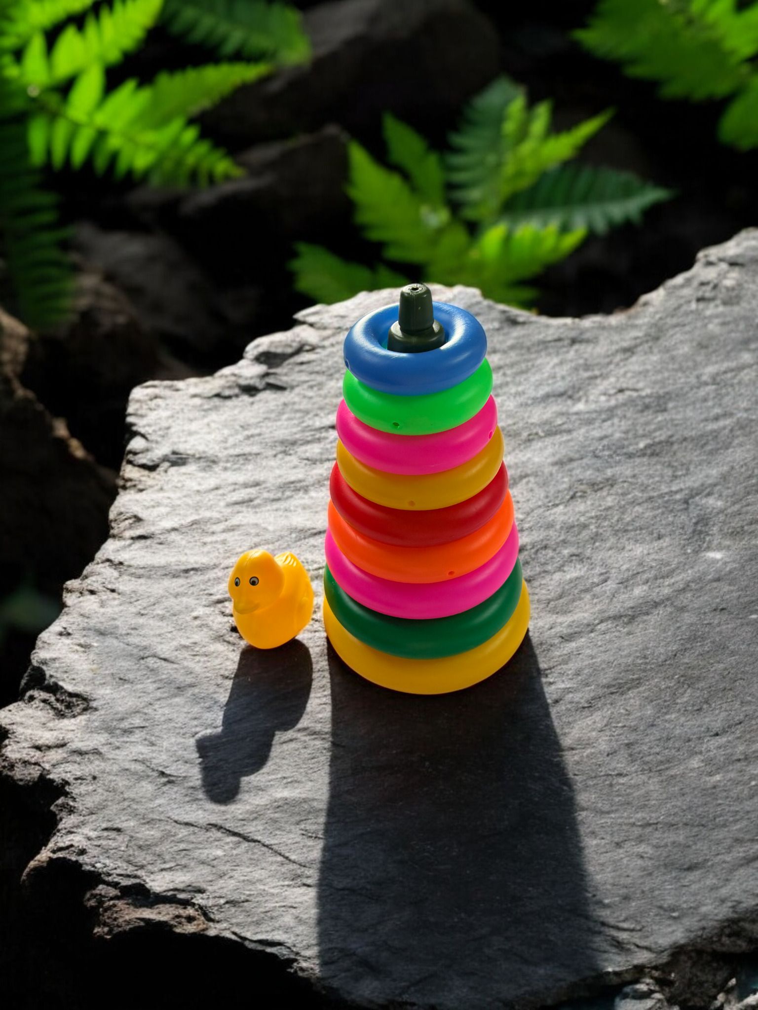 toyjhar Kids Plastic Duck Ring Throw Sports Toy for Coordination Skills-picture-10