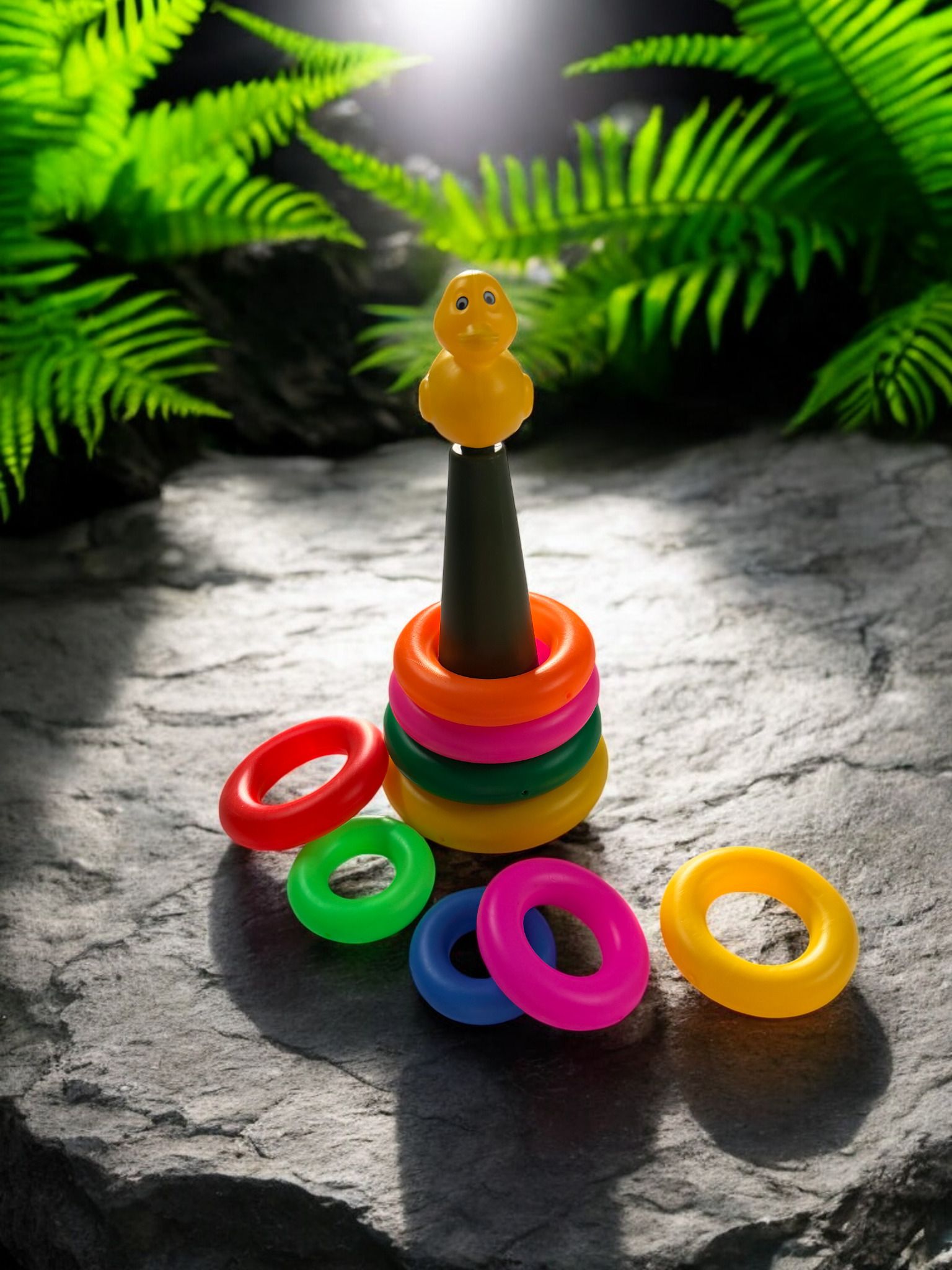 ruffo Educational Ring Toss Duck Stand Toy for Children Fun Exercise-picture-13