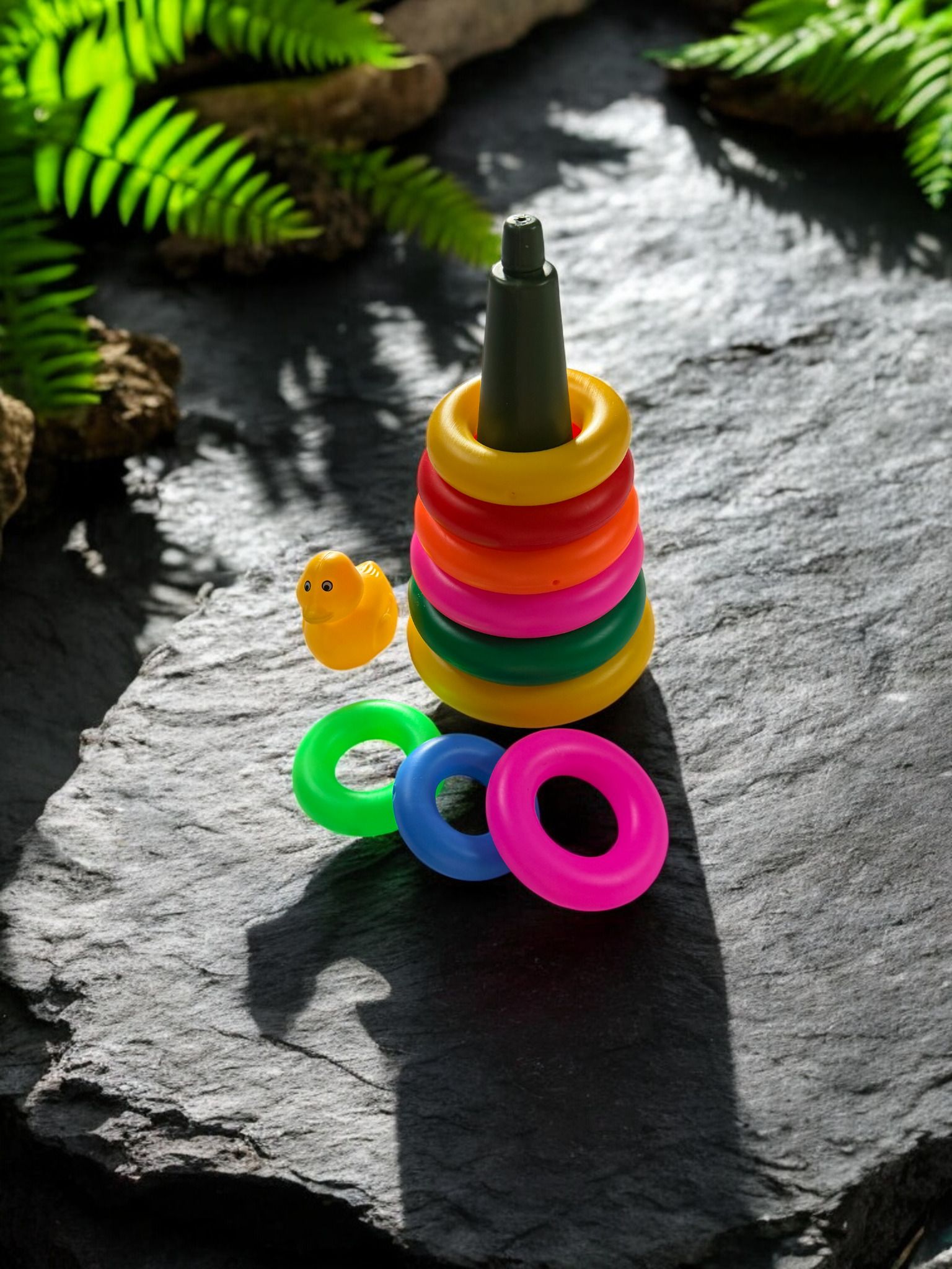bhvmey Plastic Duck Ring Toss Coordination Practice Toy for Children-picture-33