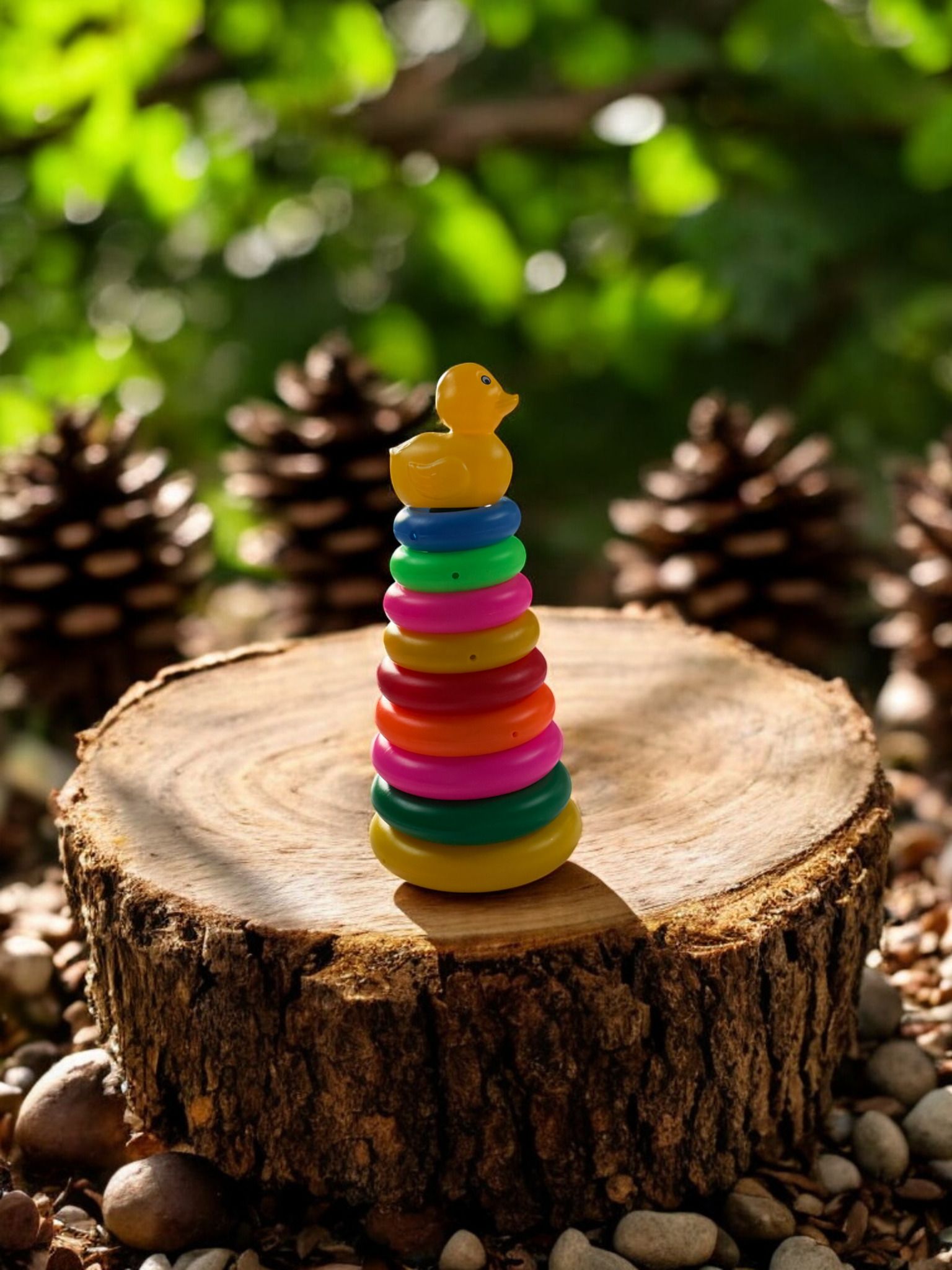 ruffo Colorful Duck Ring Toss Learning Activity Toy for Children Fun-picture-29