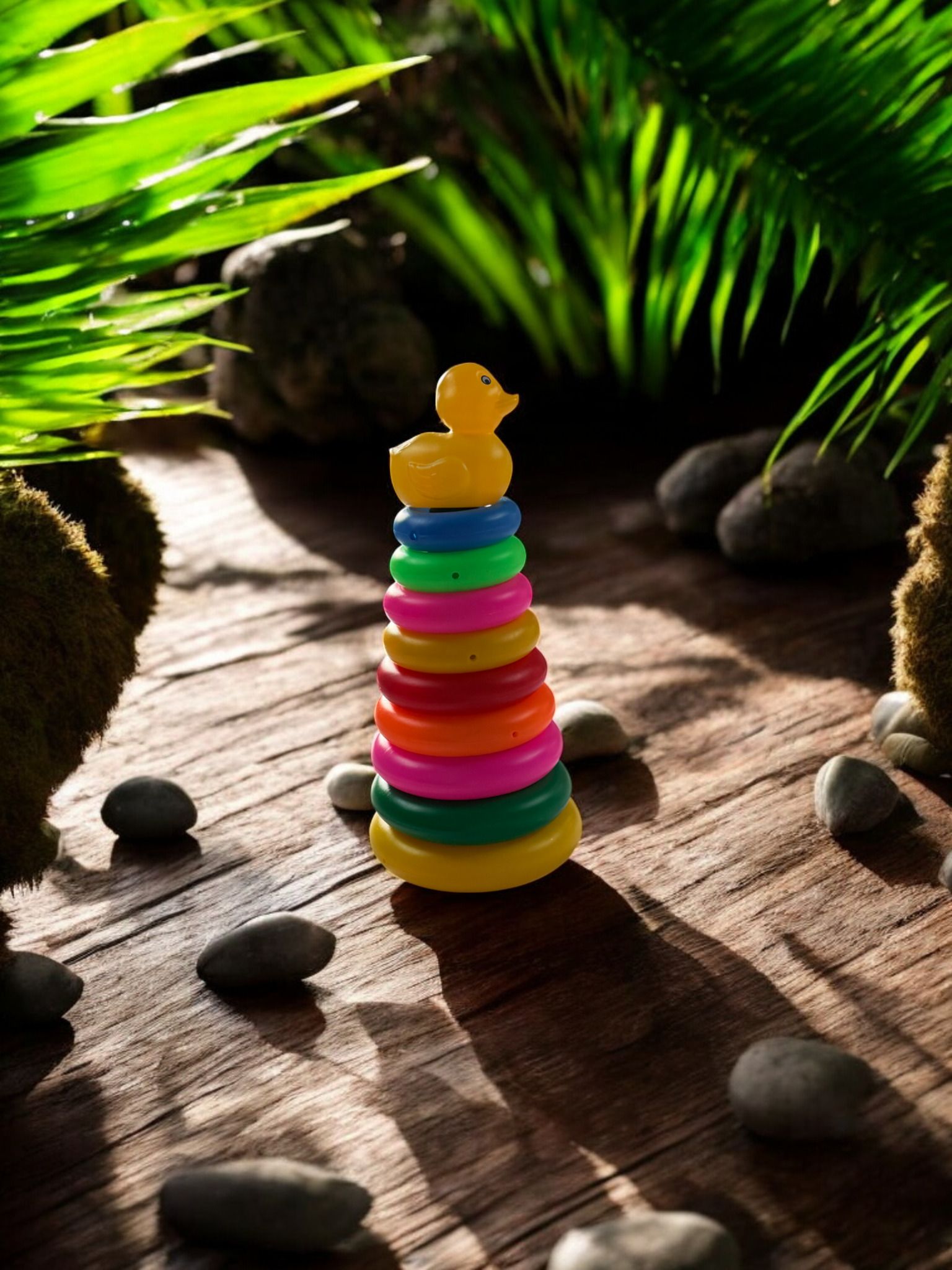 ruffo Colorful Duck Ring Toss Game Toy for Kids Indoor Outdoor Fun Play Set-picture-18