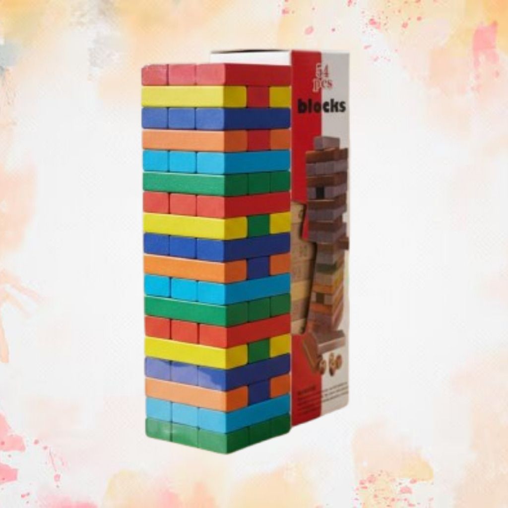 Rainbow Brick Tower Challenge Strategic Family Board Game Style-image-47