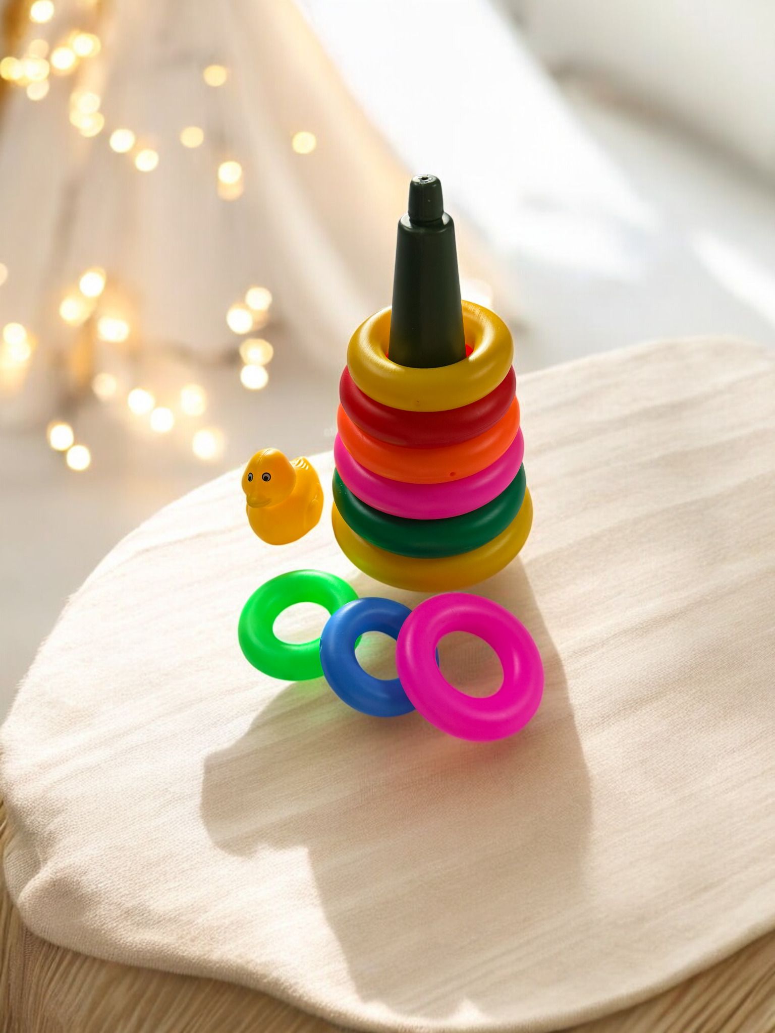 bhvmey Educational Ring Toss Duck Stand Activity Toy for Children Fun-picture-13
