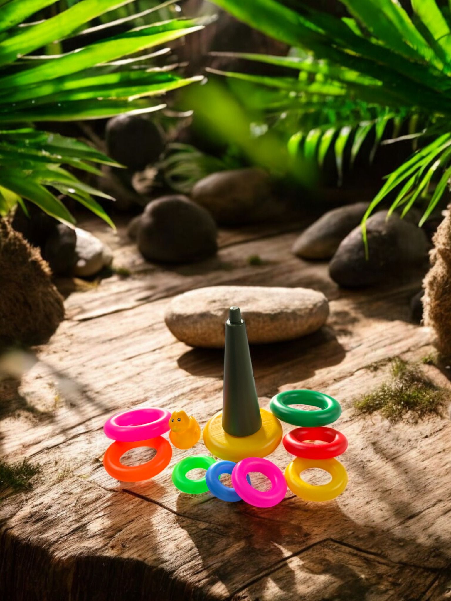 bhvmey Kids Ring Toss Duck Sports Toy for Balance Coordination Skills-picture-12