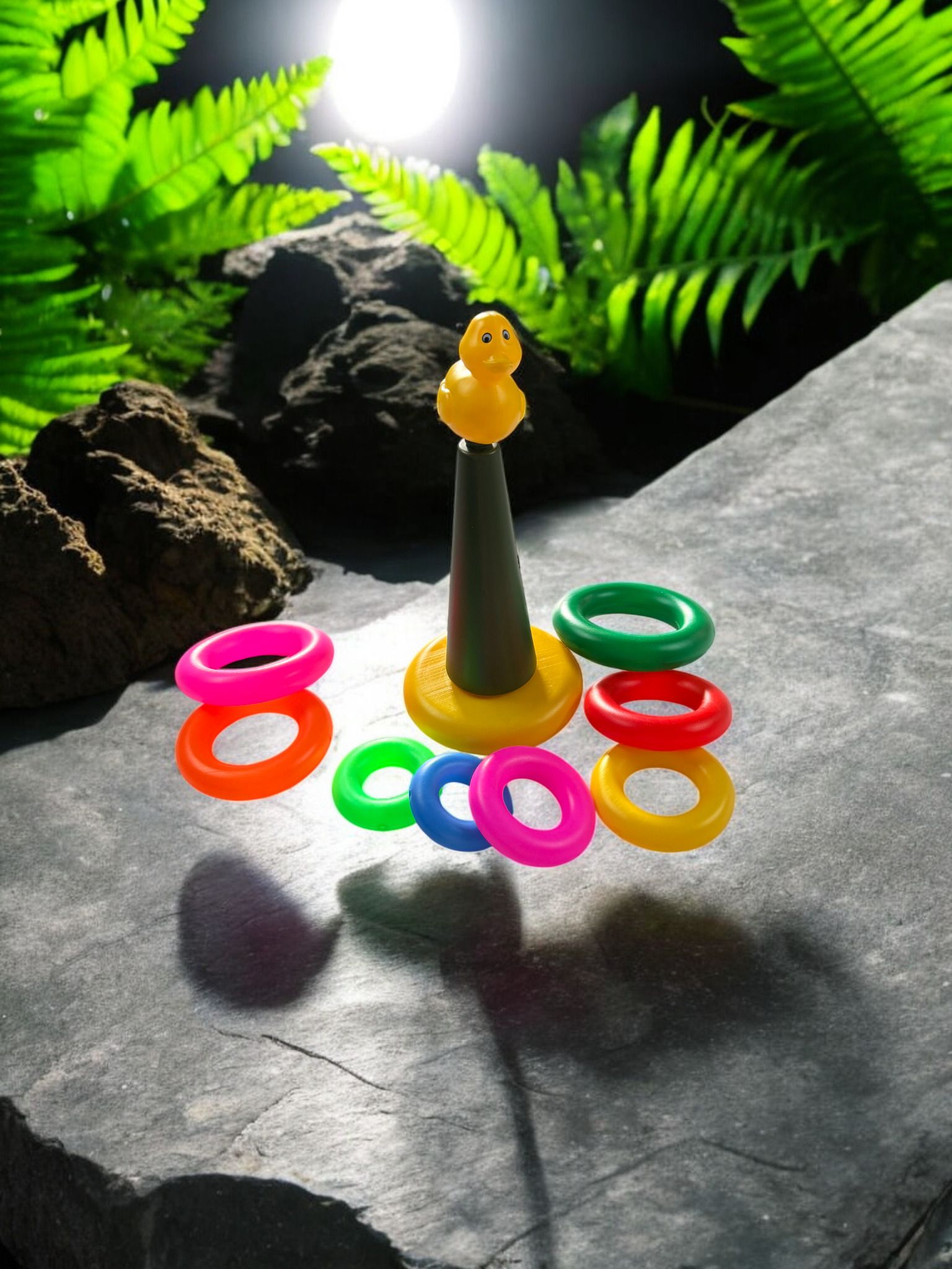 ruffo Kids Educational Duck Ring Toss Activity Toy for Home Sports Play-picture-24