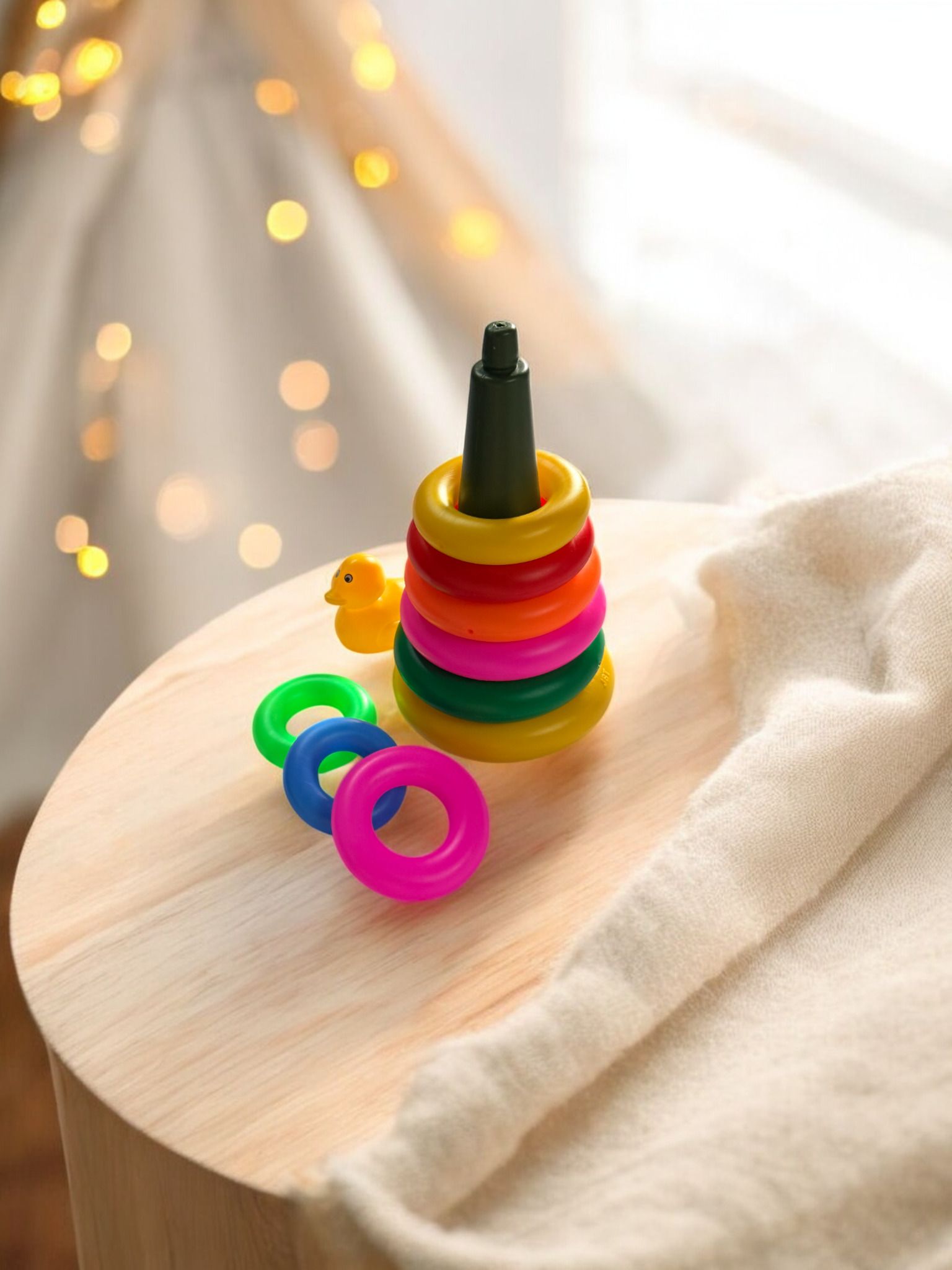 ruffo Fun Ring Toss Duck Toy Set with Colorful Rings for Kids-picture-46