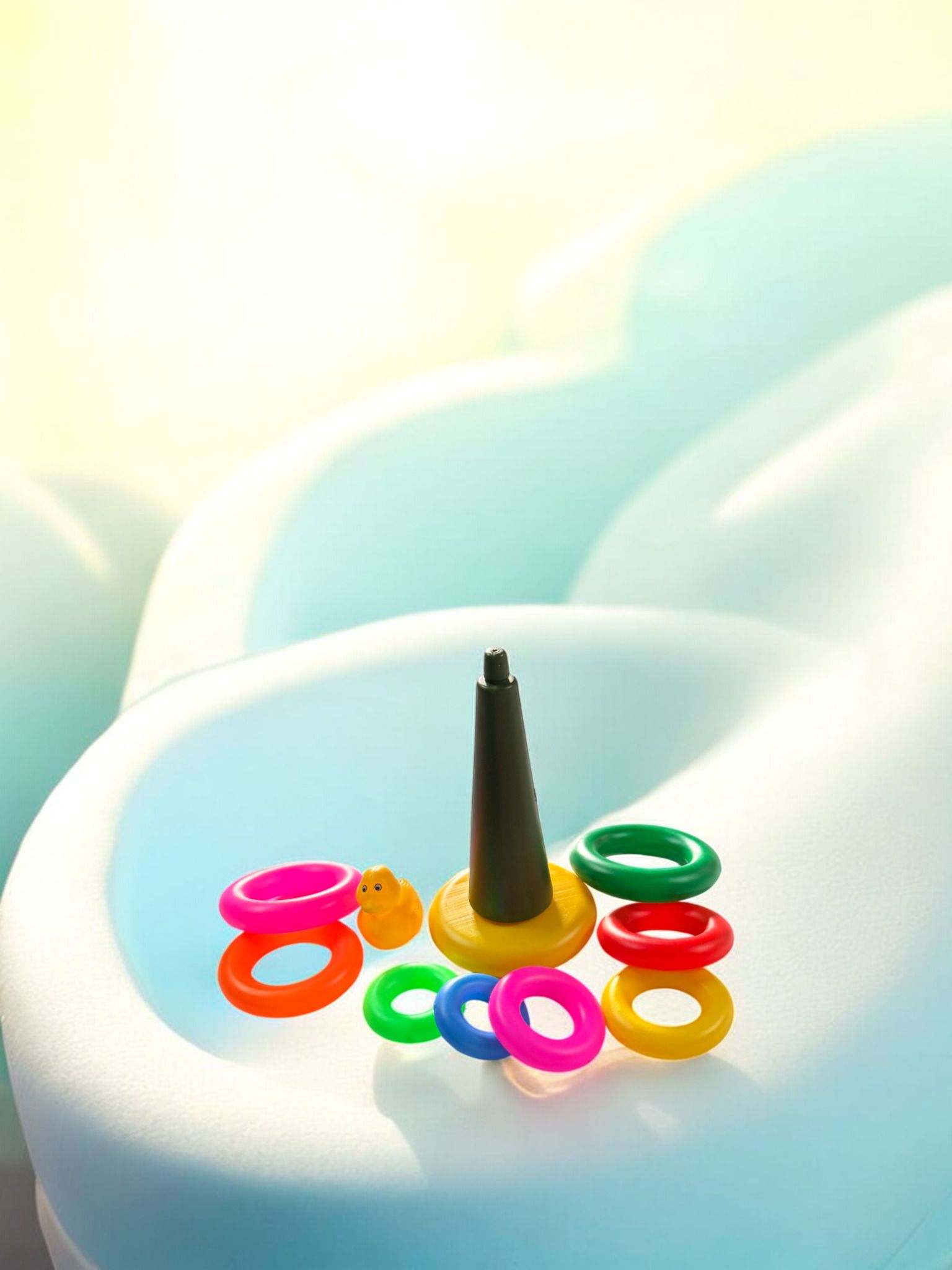 ruffo Plastic Educational Duck Ring Toss Toy for Kids Activity Practice-picture-22