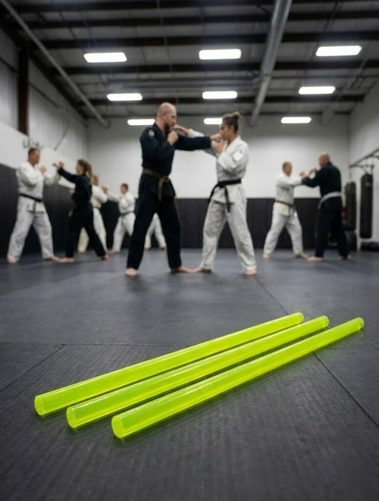pinopza PU Rubber Self-Defense Stick – Flexible Martial Arts Training Rod Polo Stick - 20.4 inch-picture-13