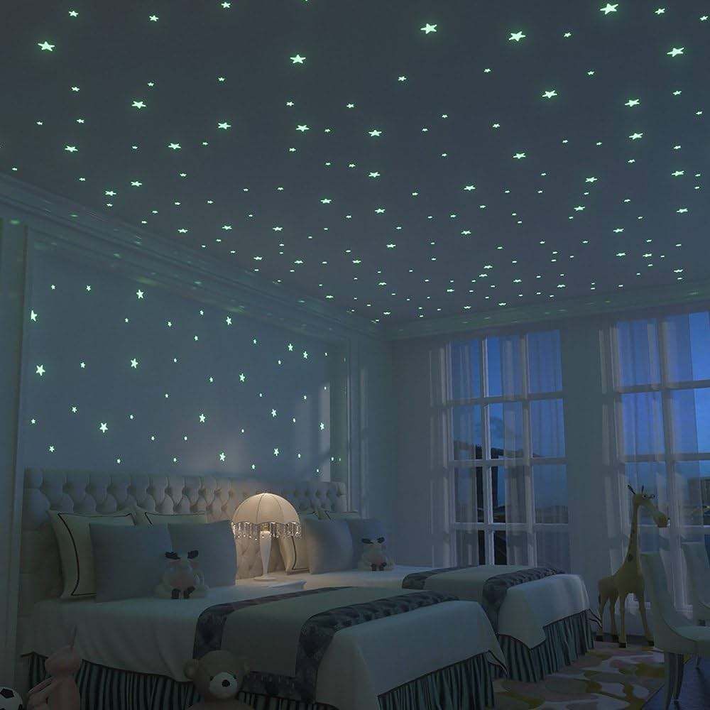 10 cm the Christmas Night Glowing Star Self Adhesive Sticker-image-30