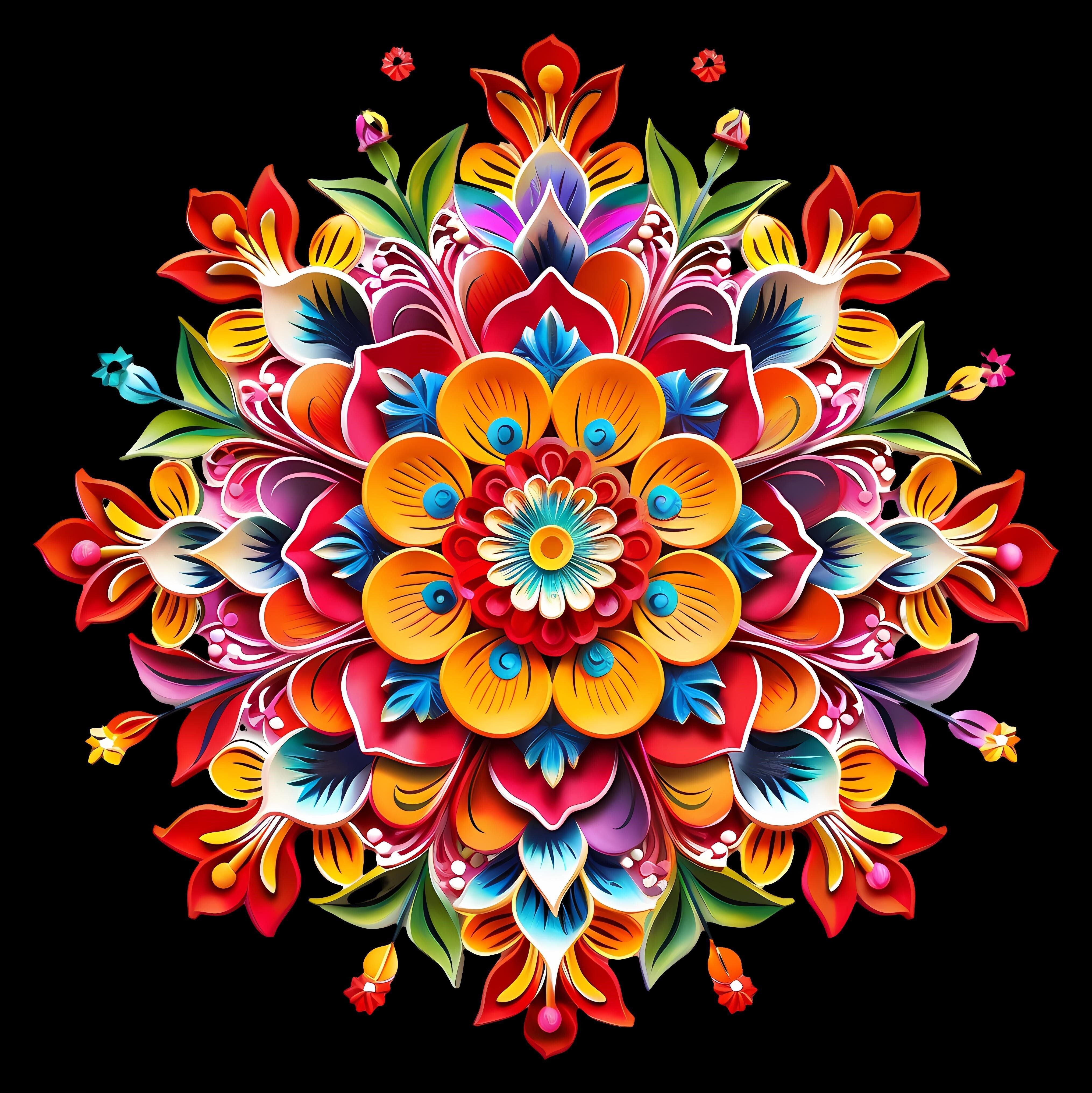 rsb hub 32 cm 3D Rangoli sticker size 32x32 cm + 3PCS Switch Board stickers Combo Self Adhesive Sticker-picture-16