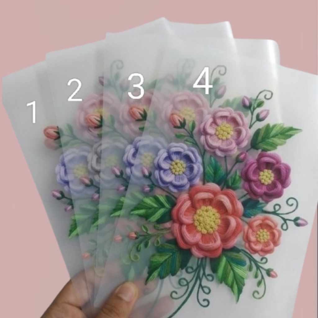brafee 10 inch Elegant Flower Artwork Clear Decorative Craft Sheet Self Adhesive Sticker-picture-4