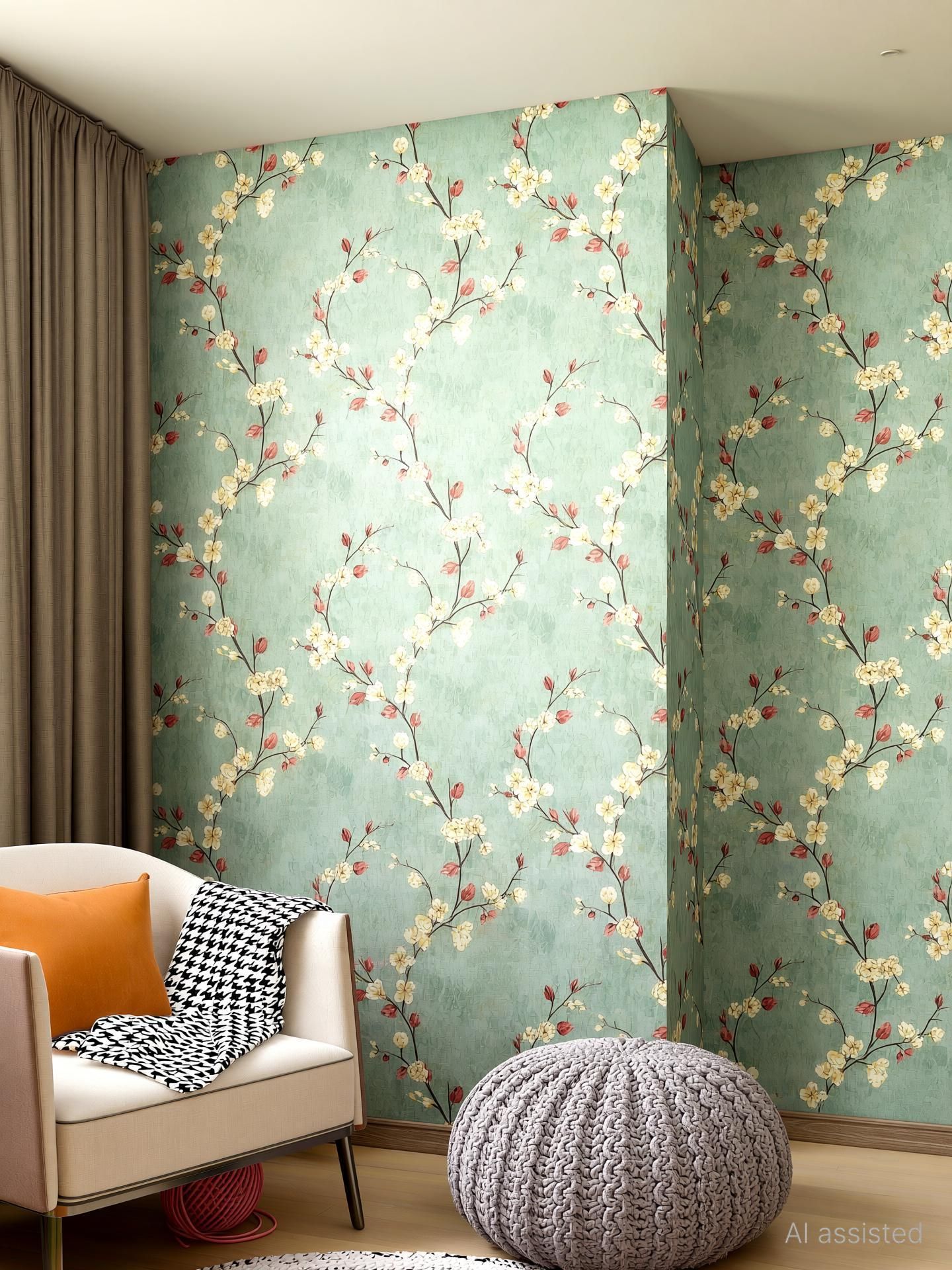 walltitude 500 cm x 45 cm Waterproof Floral & Botanical Vinyl Wallpaper-picture-25
