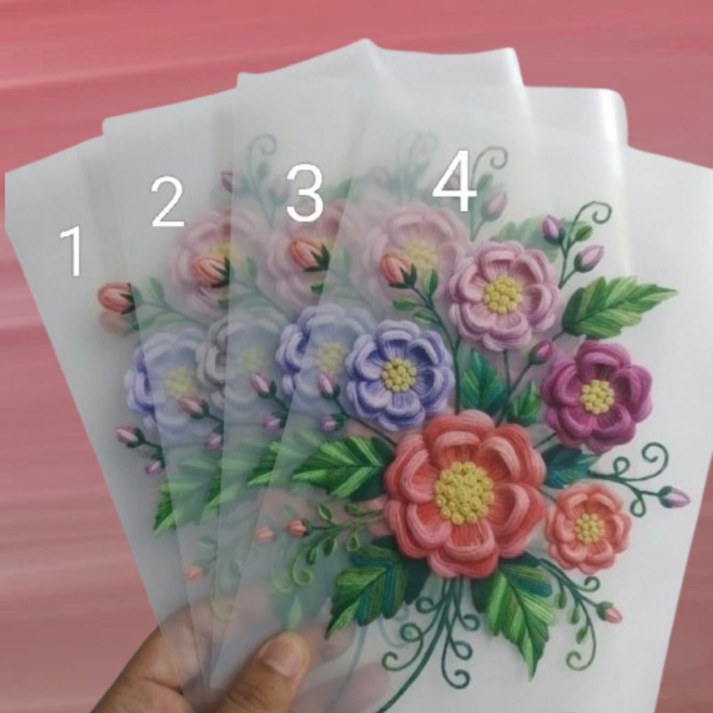 10 inch Multicolor Garden Bloom Clear Decorative Sheet Self Adhesive Sticker-image-46