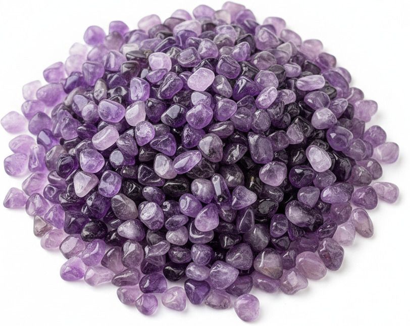 vastu vardan Amethyst Crystal Chips|500gm|Crystal Rough Stone|Natural Healing Stone| Regular Oval Crystal Stone-picture-8