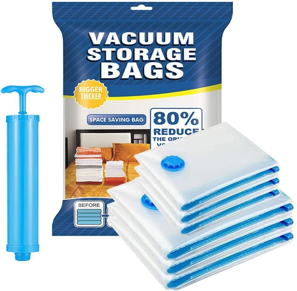 Space saver 3 Jumbo - 70*100 cm & 3 Large - 60*80 cm Travel Storage Vacuum Bags