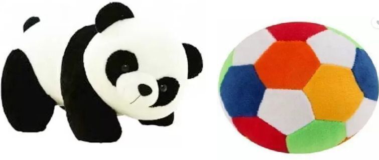 Best Quality Stuffed Soft Football toy and Panda for Kids (T-1607) - 25 cm-image-24