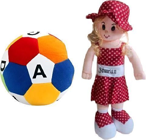Best Quality Super Soft Simran Doll & Football Combo Toy for kids (T-410) - 30 cm-image-25