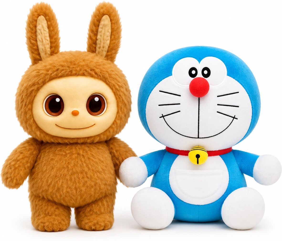 Doraemon + Labubu Bunny Soft Toy Combo 2 Pieces for Kids - 30 cm-image-37