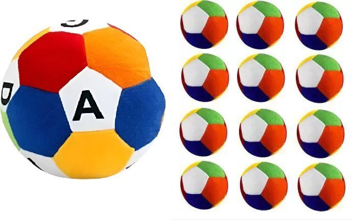 Best Quality Super Soft mini-Balls(12) & Football Combo Toy for kids (T-713) - 20 cm-image-23