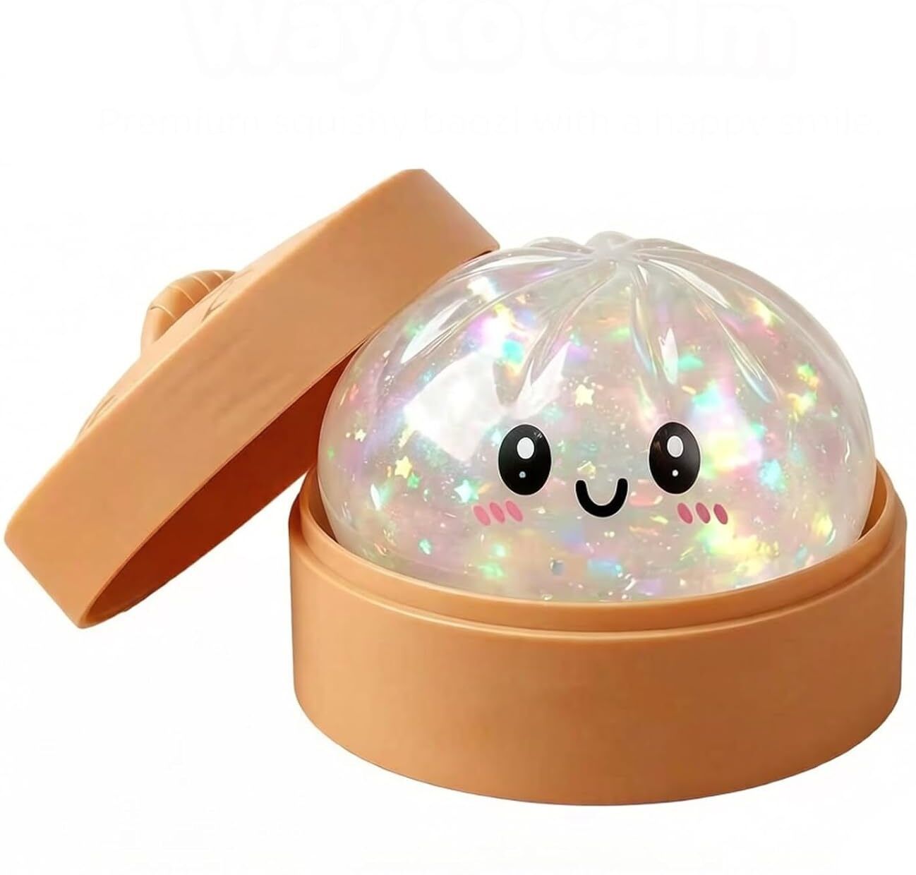 Rainbow Mystery Dumpling Squishy Toy with Bamboo Basket Stress Relief Fidget - 5.5 cm-image-21