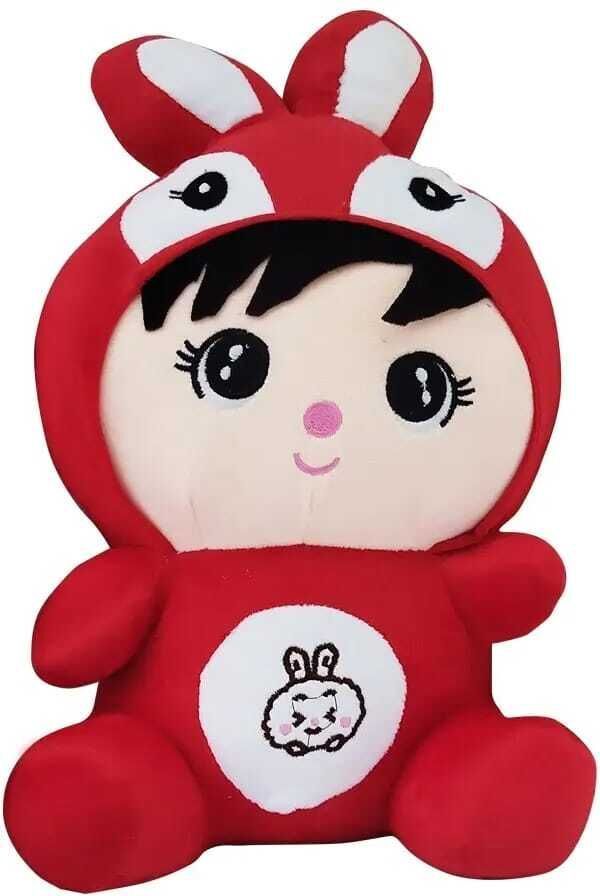 Premium Quality| Baby Rabbit in Red Plush Soft Toys for Your Kids (T-492) - 30 cm-image-34