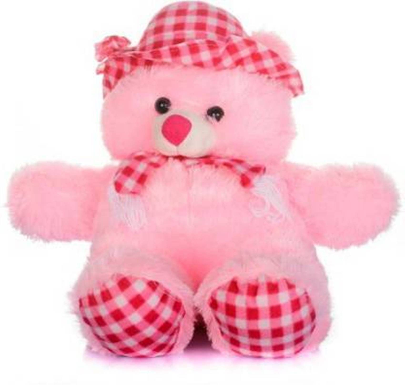 Pink color very soft Teddy Bear with Cap (T-92) - 60 cm-image-48