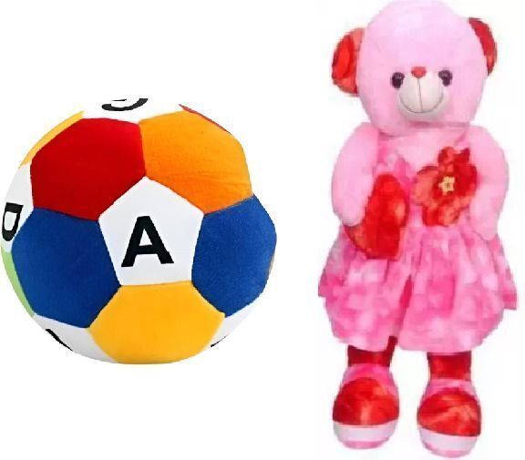 Best Quality Super Soft Long Doll & Football Combo Toy for kids (T-1287) - 40 cm-image-35