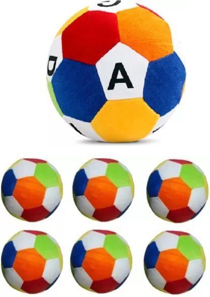 New Best Quality Super Soft mini ball(6) & Football combo Toy for kids - 25 cm-image-24