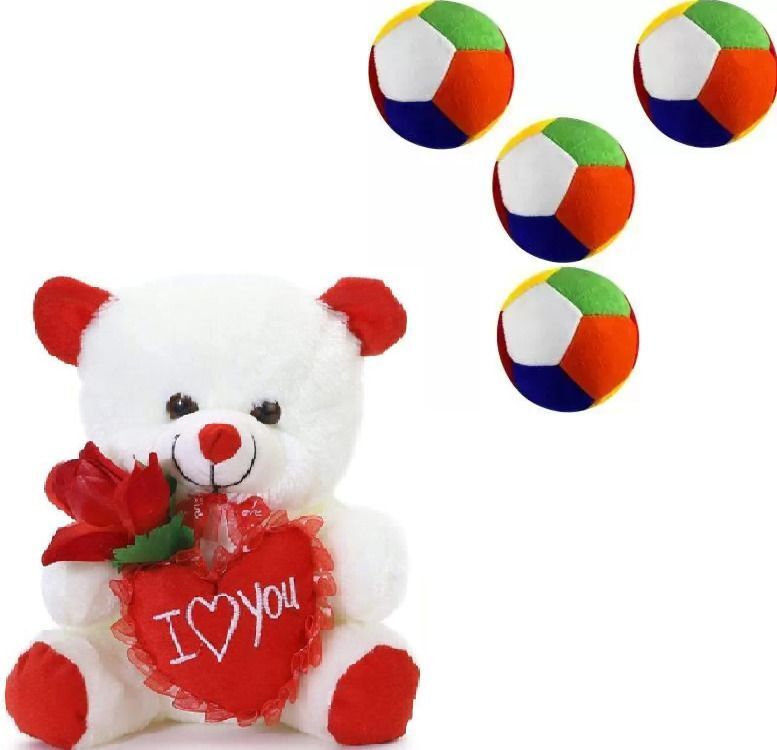 tgr cute Best Quality Soft White Teddy and Soft Small Balls Someone special. - 25 cm-picture-49
