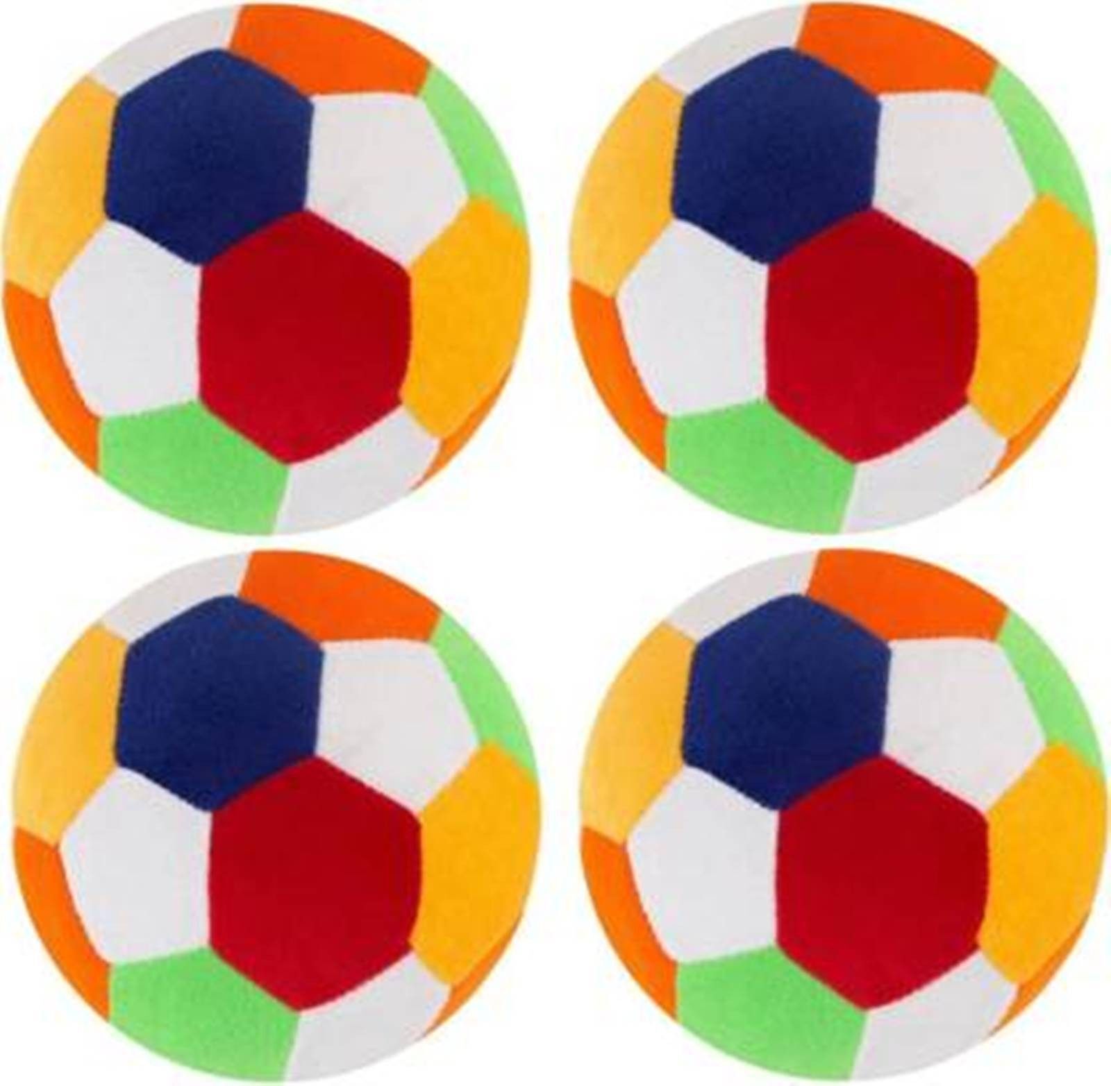 Stuffed and very Soft Toy Plush Ball for kids (Combo of 4) - 20 cm