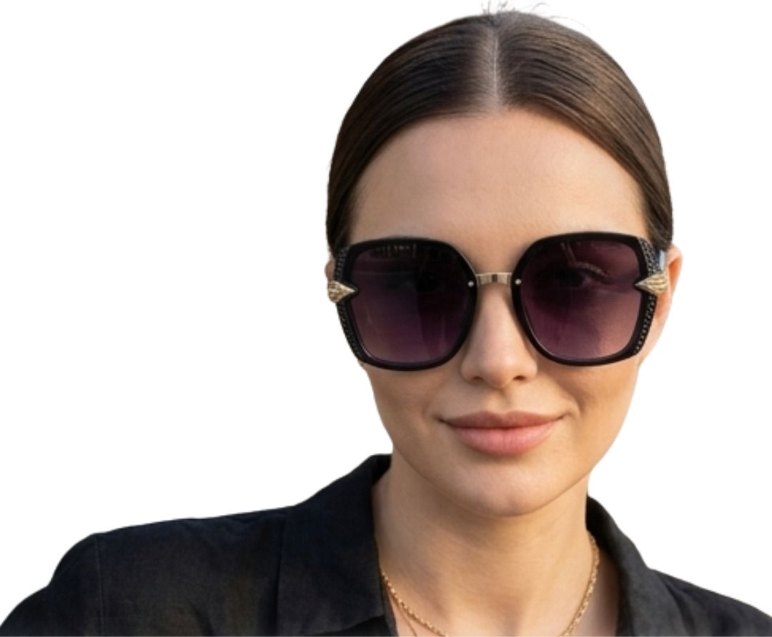 mohar UV Protection Over-sized, Rectangular, Retro Square Sunglasses (Free Size)-picture-15