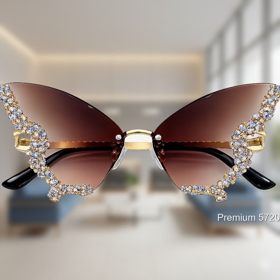 Mirrored Butterfly Sunglasses (Free Size)-image-27