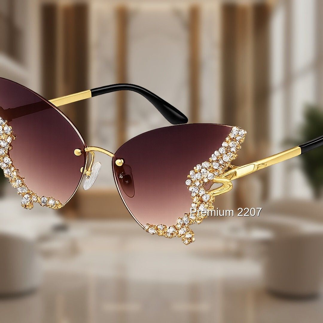 Mirrored Butterfly Sunglasses (Free Size)-image-13