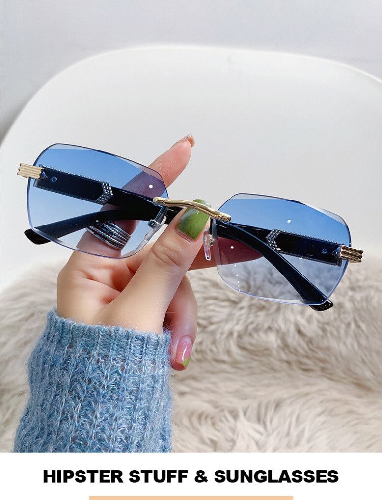 UV Protection Rectangular Sunglasses (Free Size)-image-47